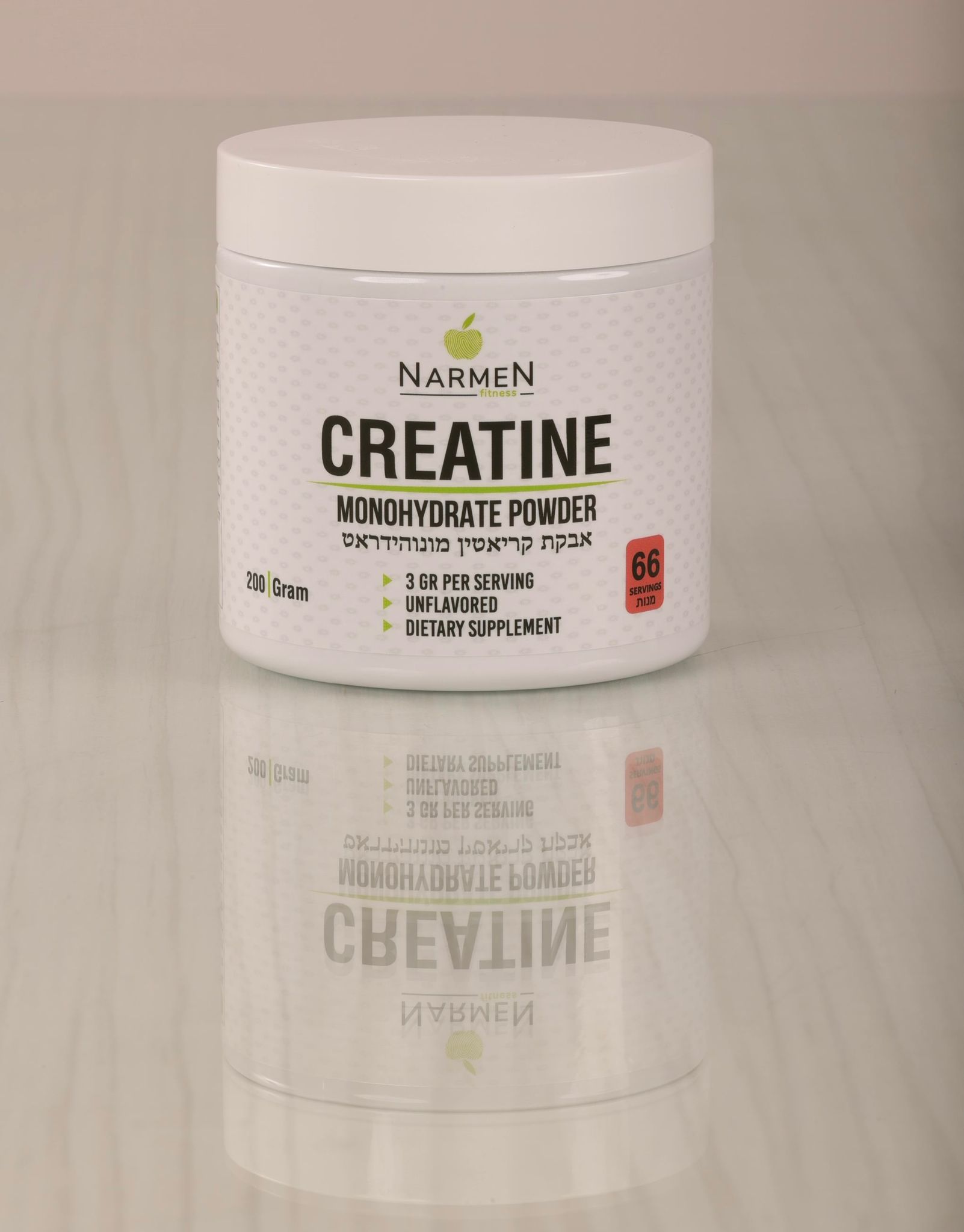 NARMEN FITNESS CREATINE  MONOHYDERTE POWDER נרמין פיטנס אבקת קריאטין מונוהידראט